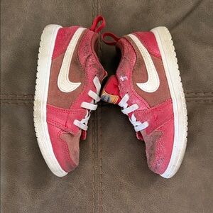 Nike Jordan Kids Red and White Sneakers